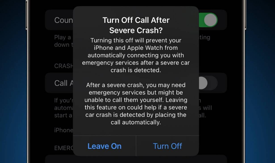 平桂苹果14维修分享 iPhone 14 和 Apple Watch 上关闭崩溃检测 